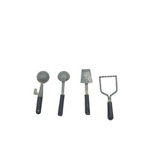 1:6 Vintage Ideal Toys‎ Dollhouse Kitchen Utensils Masher Spatula Scoop Spoon
